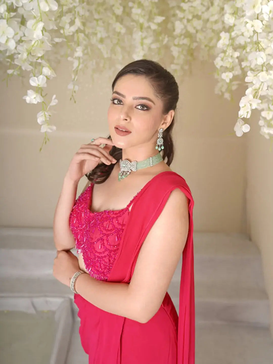 Alesha Scallop Draped Saree