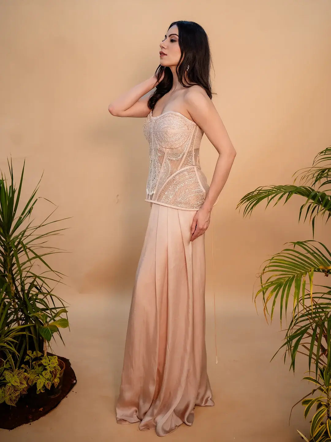 Sophia Embellished Corset Skirt Set