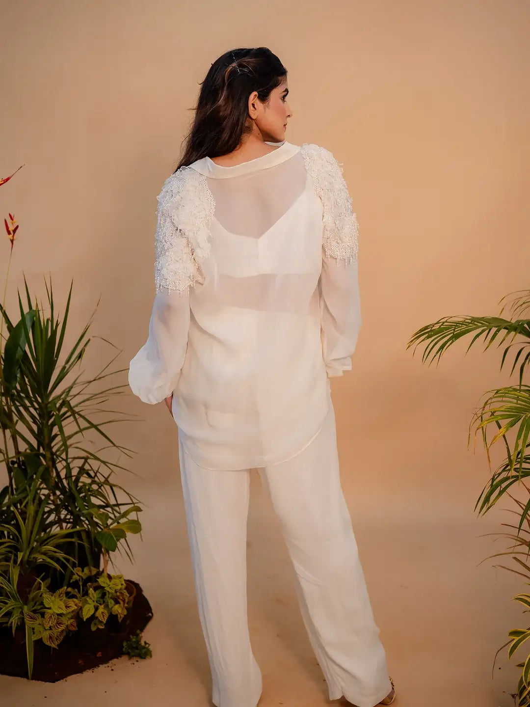 Mila Embellished shirt Set