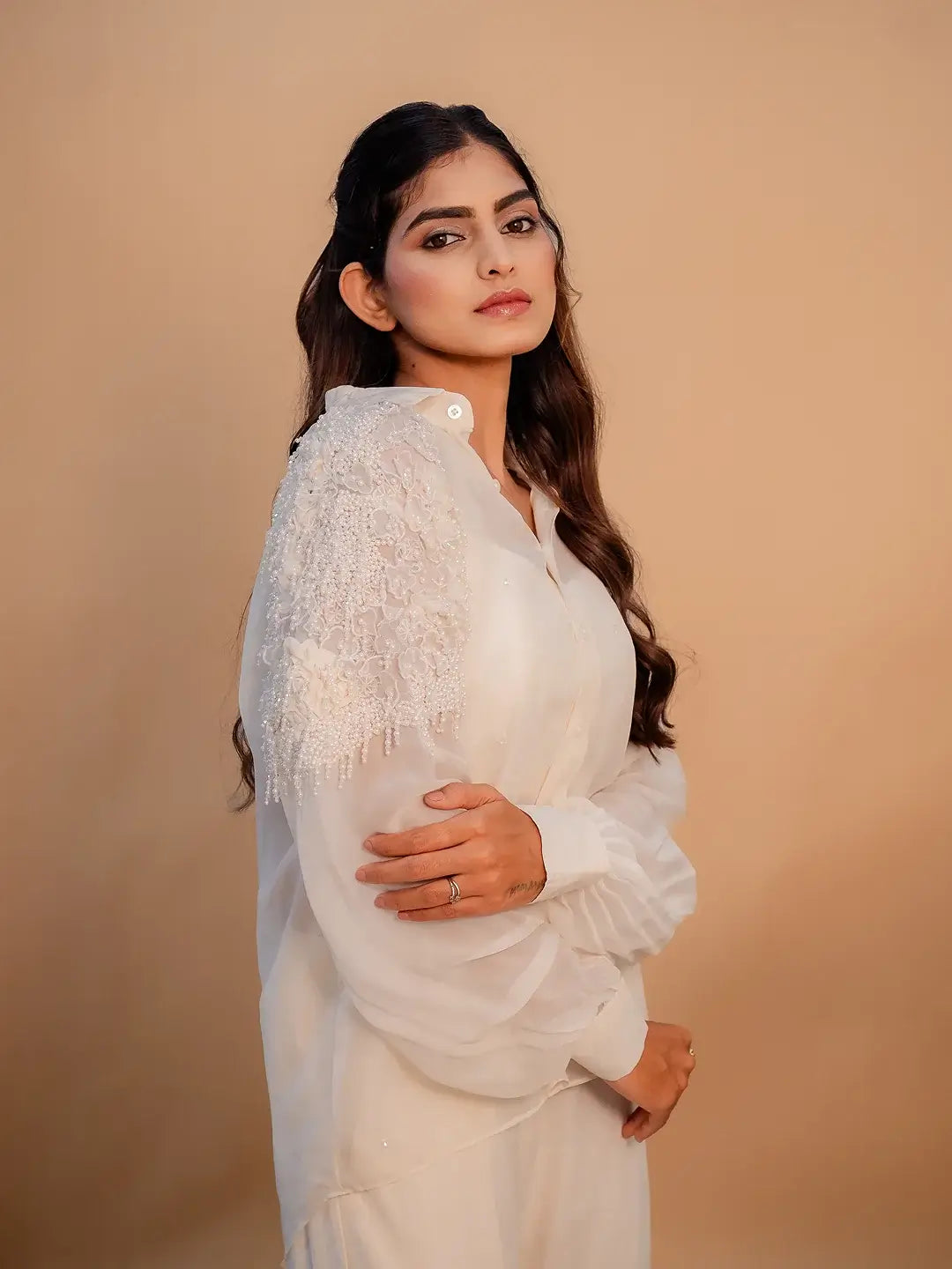 Mila Embellished shirt Set