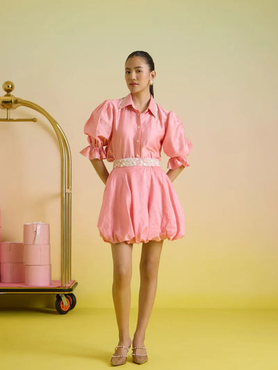 Bubblegum embroidered co-ord set
