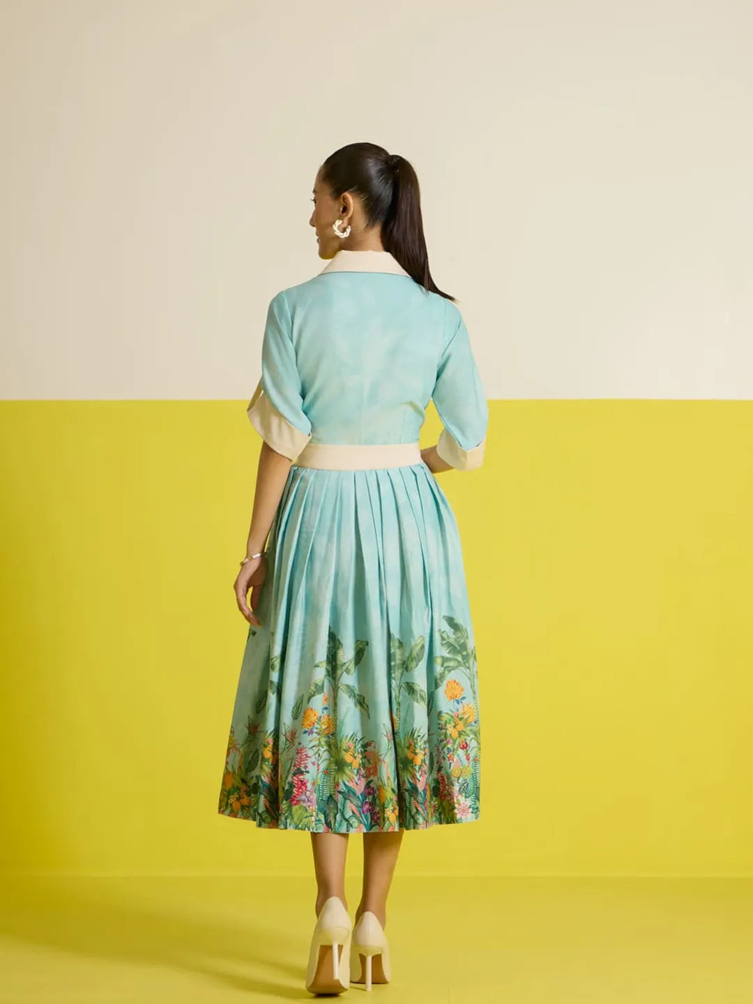 Costabella half sleeve midi dress