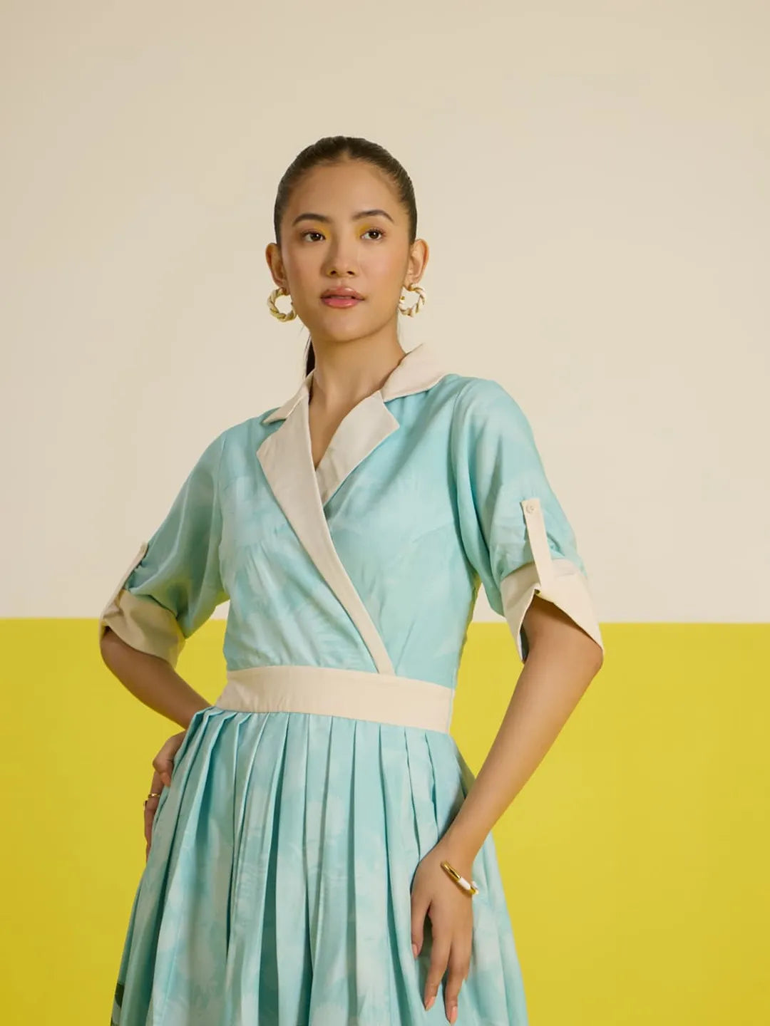 Costabella half sleeve midi dress