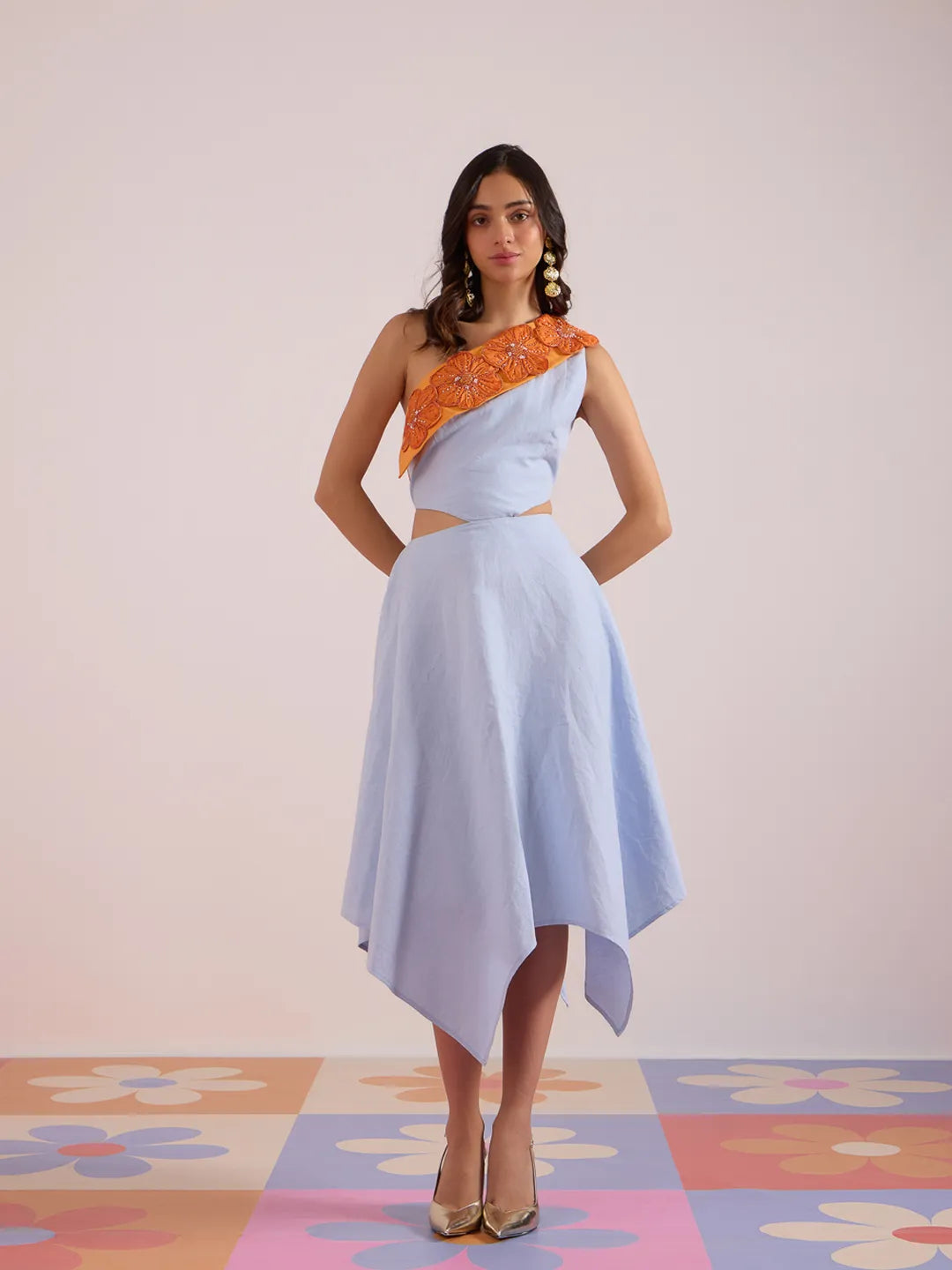 blue haven asymmetrical dress