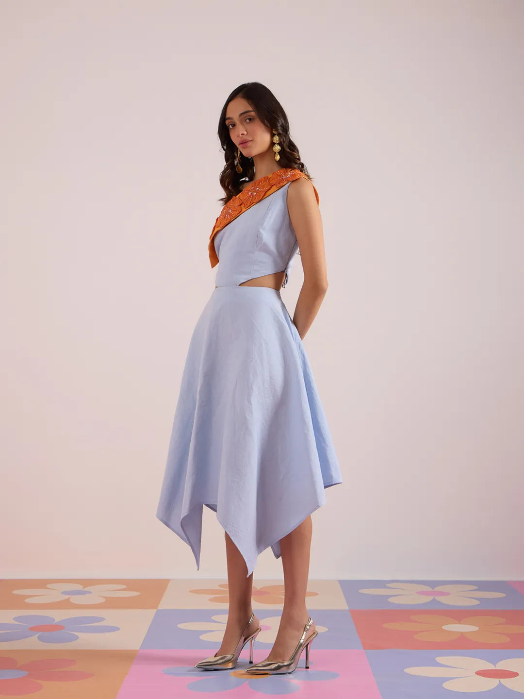 blue haven asymmetrical dress