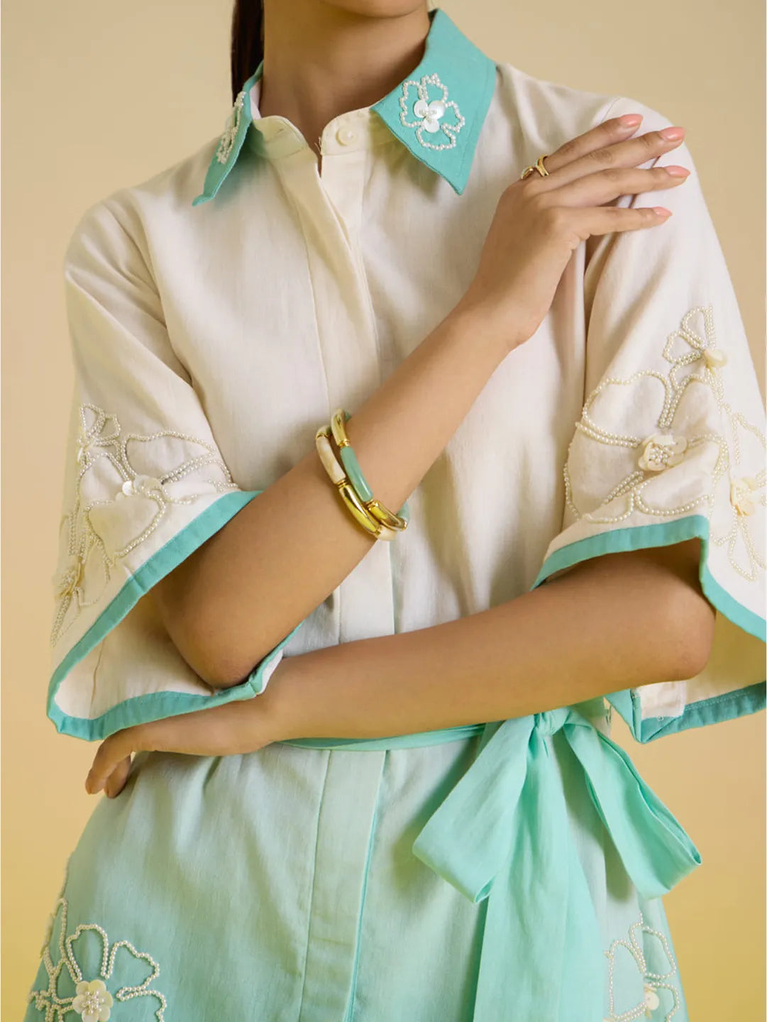 mint ombre shirt dress
