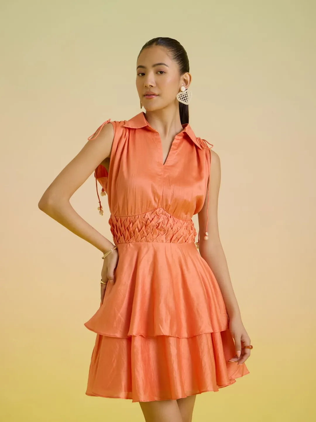 Sunset sorbet layered dress