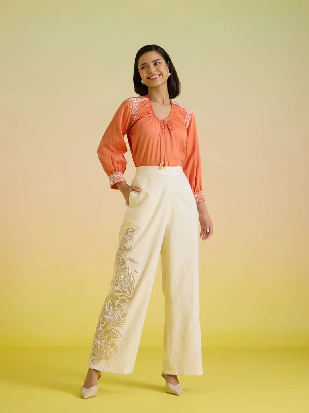 Sunset sorbet tie up top