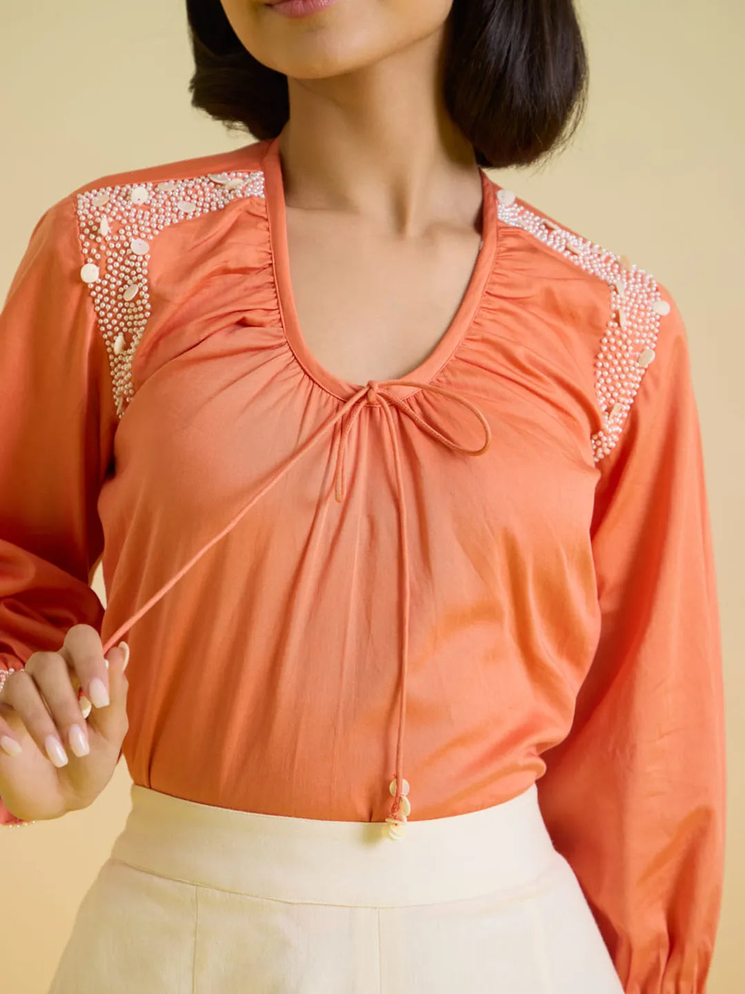 Sunset sorbet tie up top