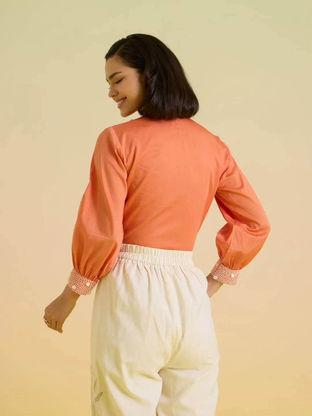 Sunset sorbet tie up top