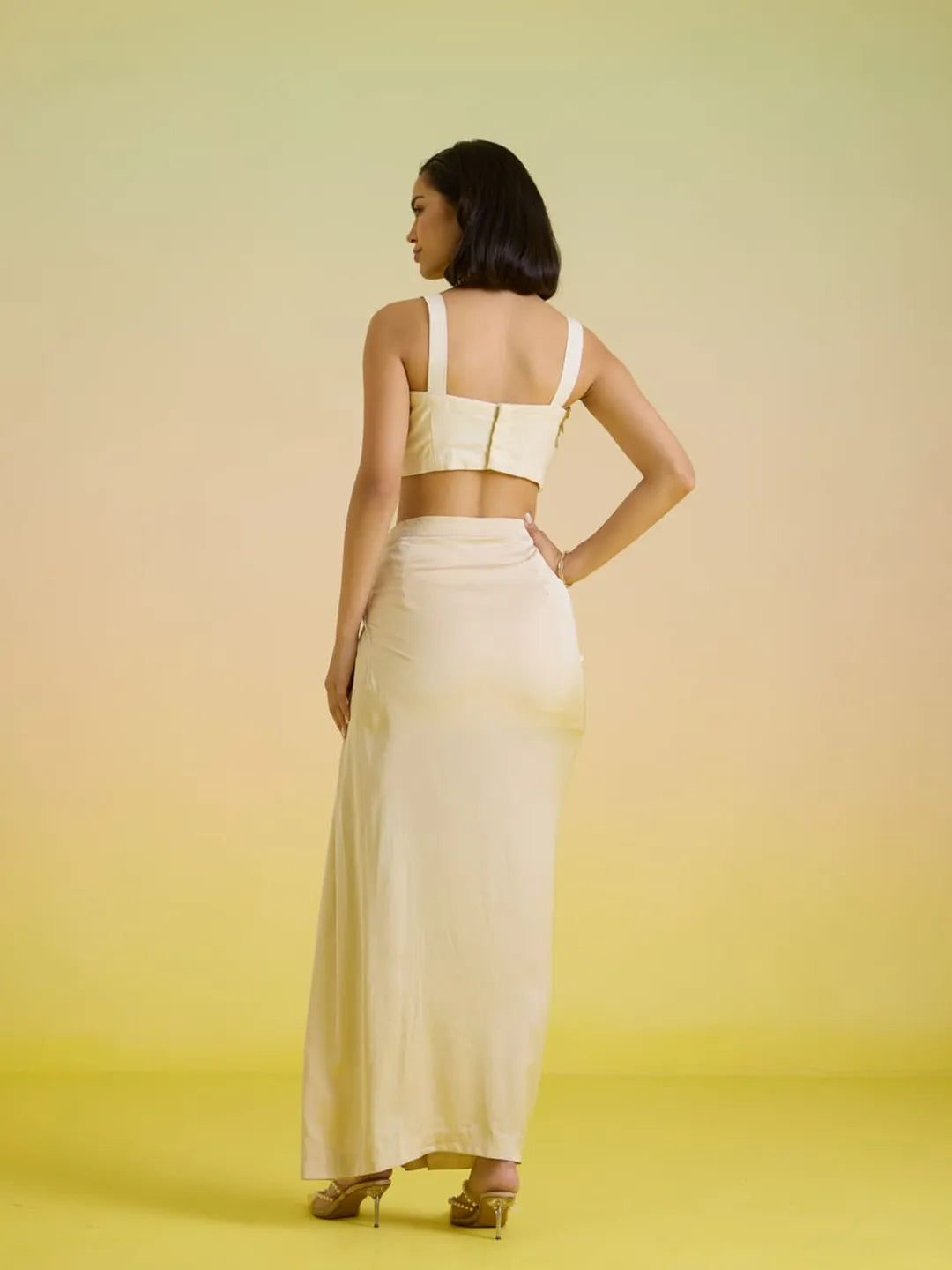 Ivory shell bustier set