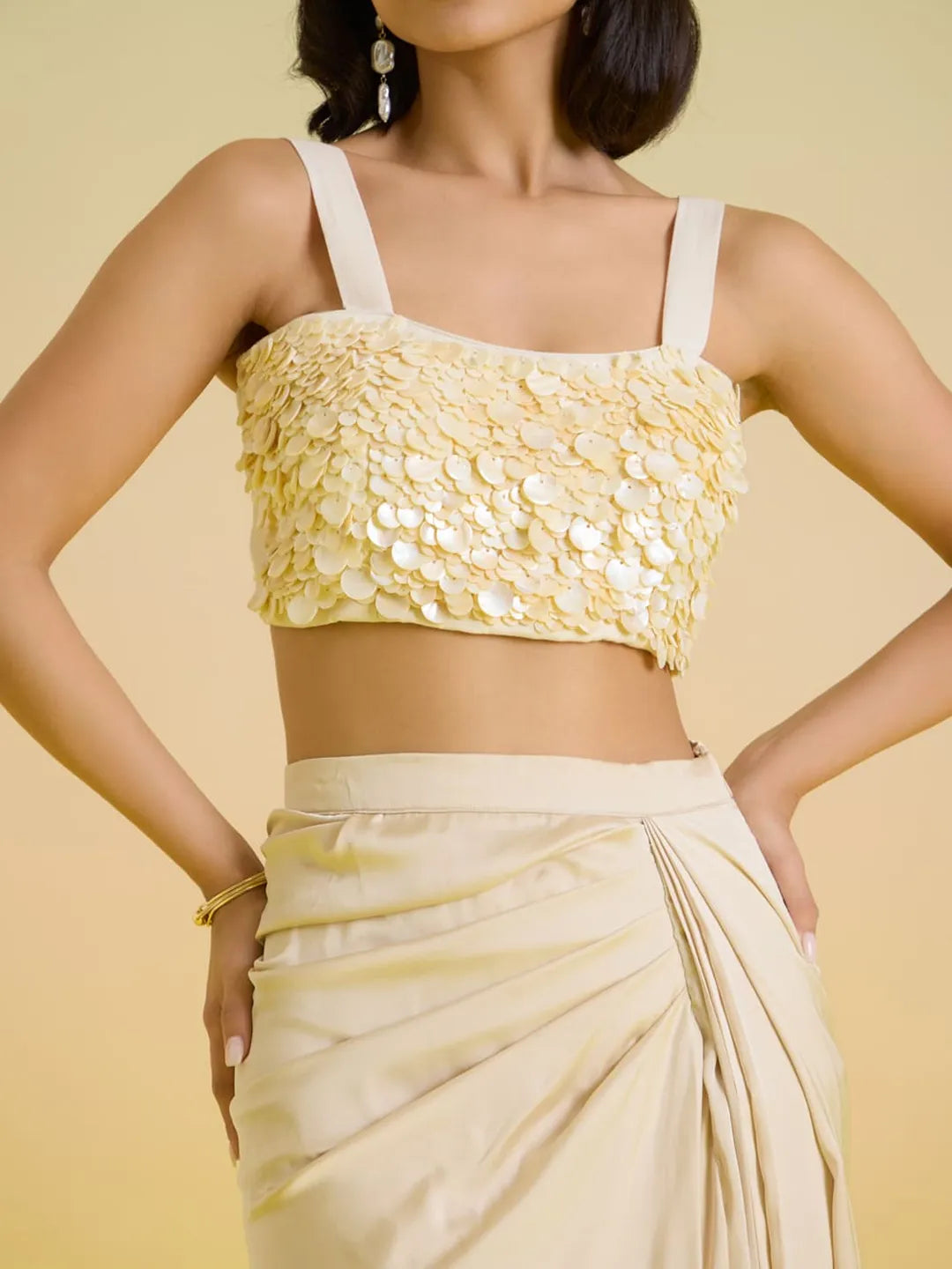 Ivory shell bustier