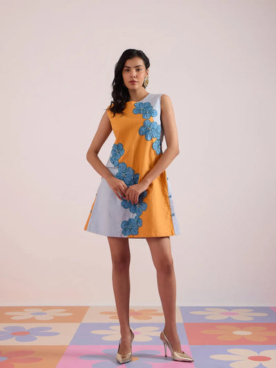Tangerine burst dress