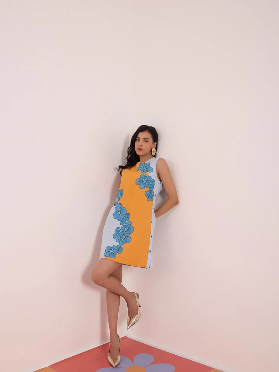 Tangerine burst dress