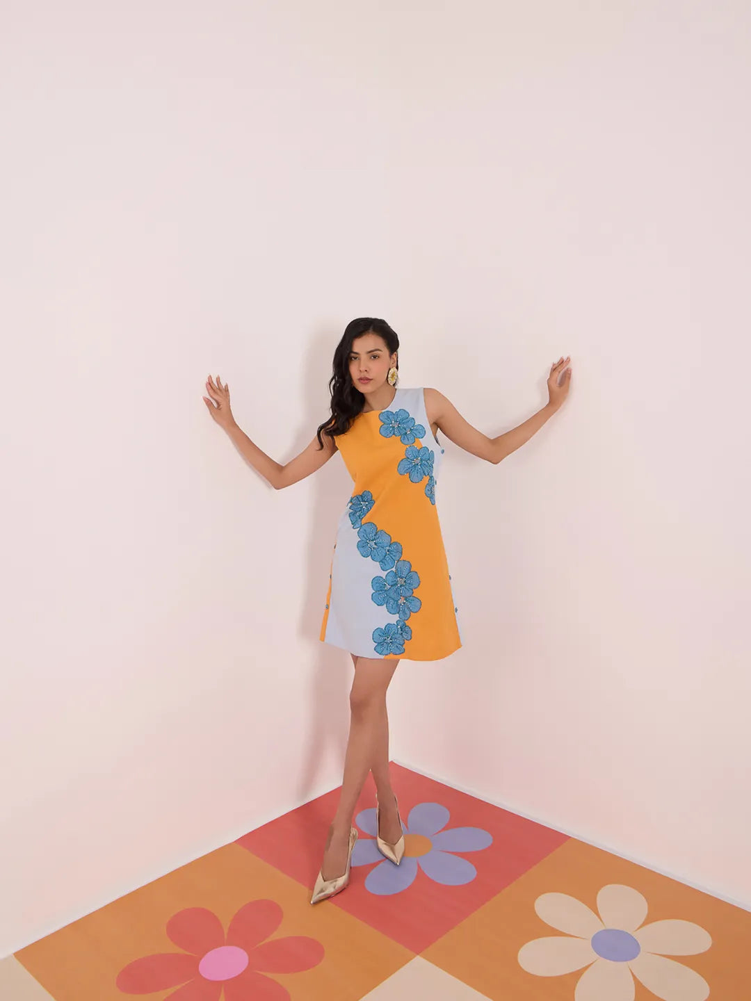 Tangerine burst dress