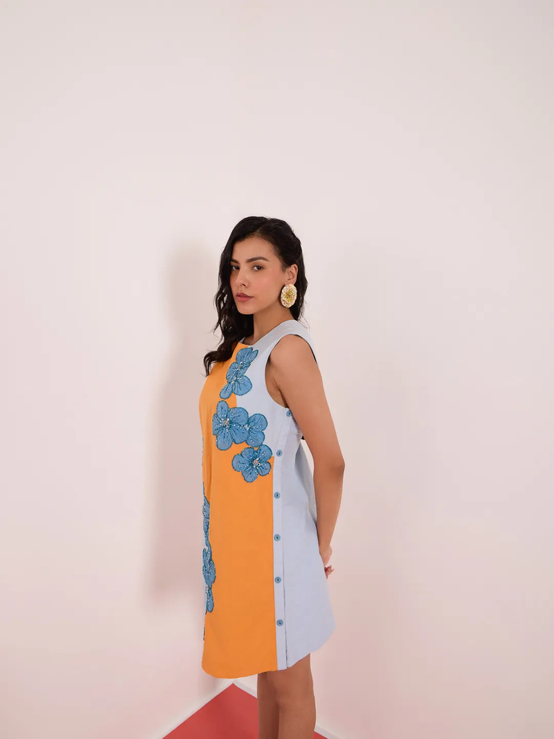 Tangerine burst dress