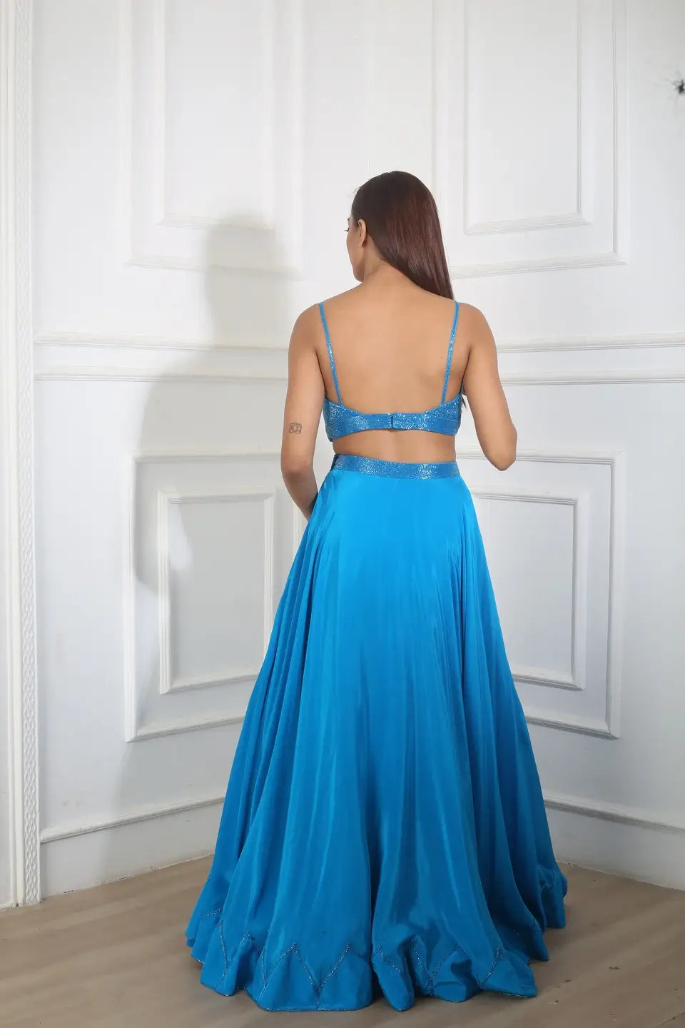 Teal Blue Lehenga Set