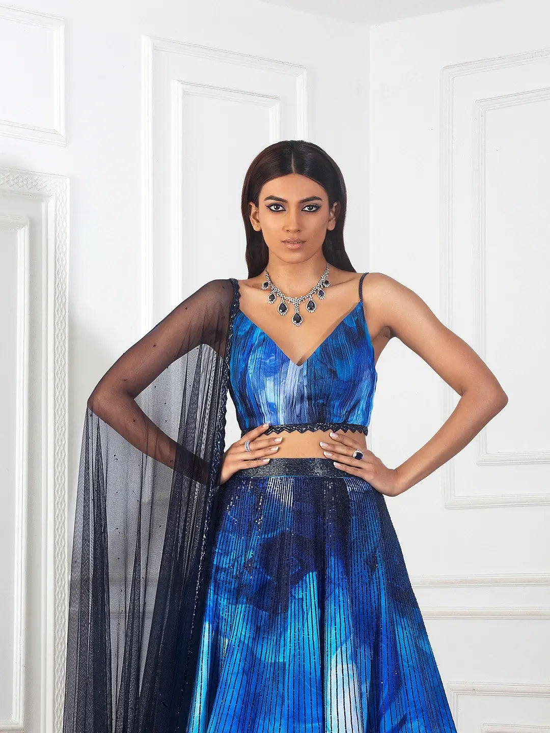 Printed Triangle Lehenga Set
