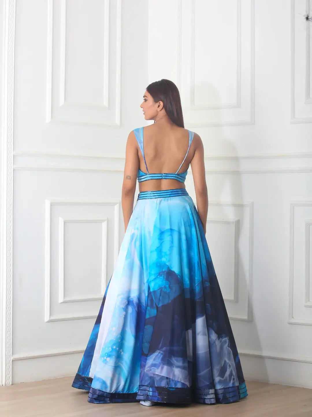 Twisted Printed Lehenga Set