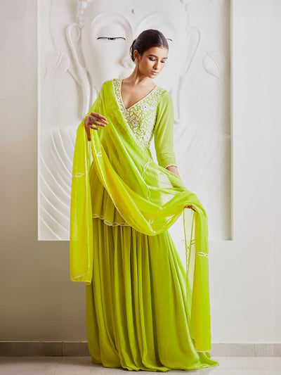 Parrot Green Kurti Set