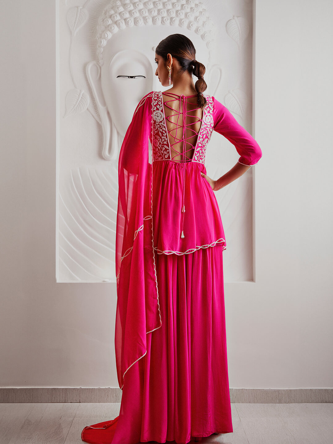 Fuchsia Pink Kurti Set