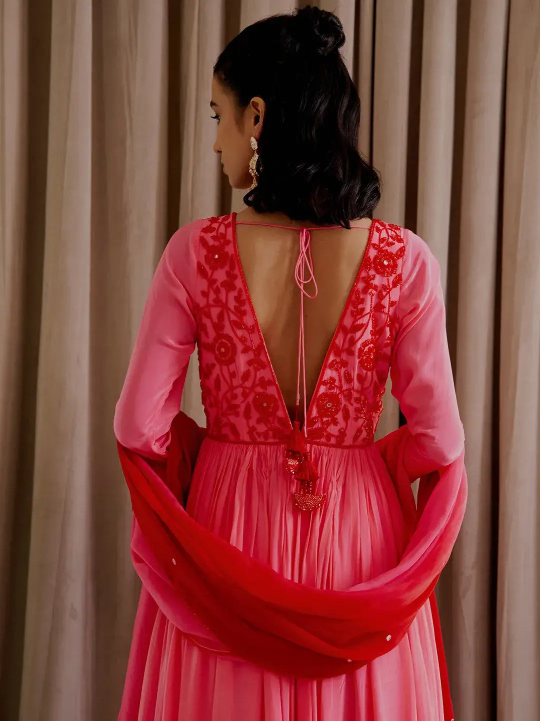 Bubblegum Pink Anarkali Set