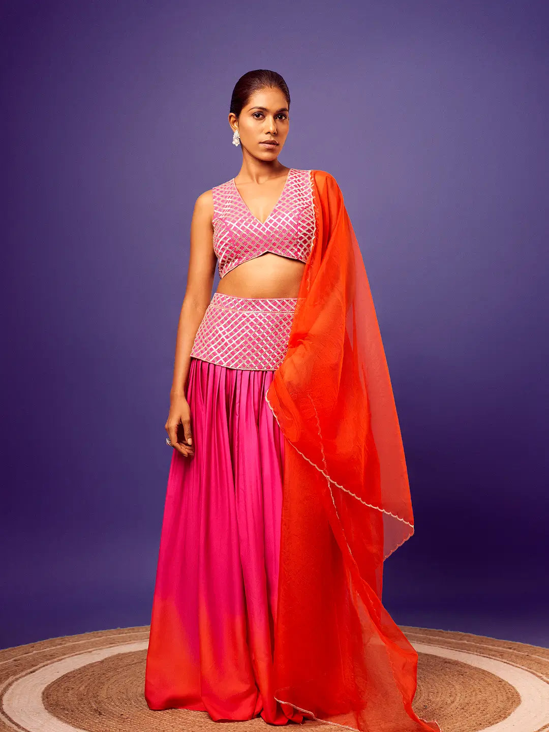 Pink-Orange Ombre Jasmine Set