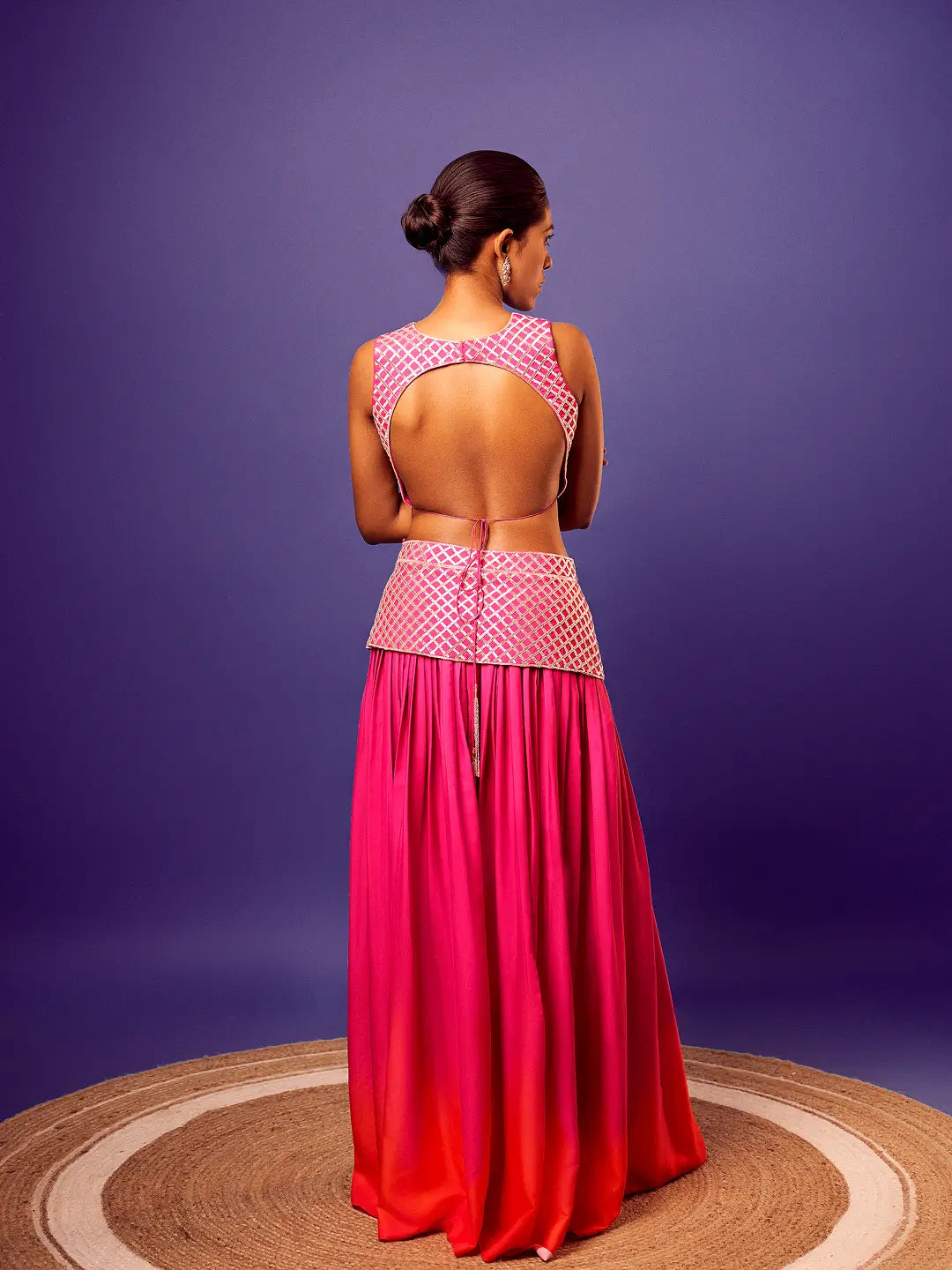 Pink-Orange Ombre Jasmine Set