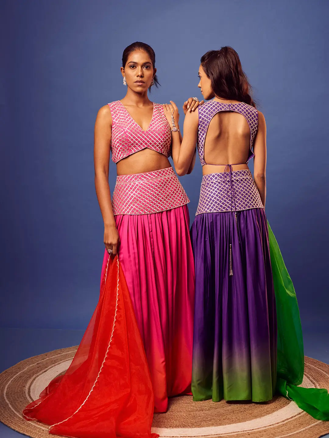 Pink-Orange Ombre Jasmine Set