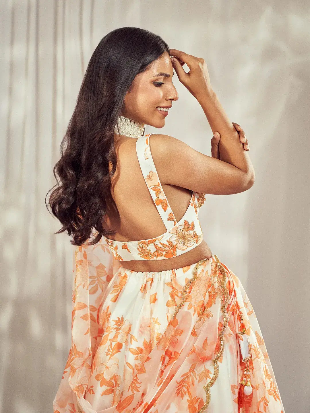 Burnt Orange Lehenga Set