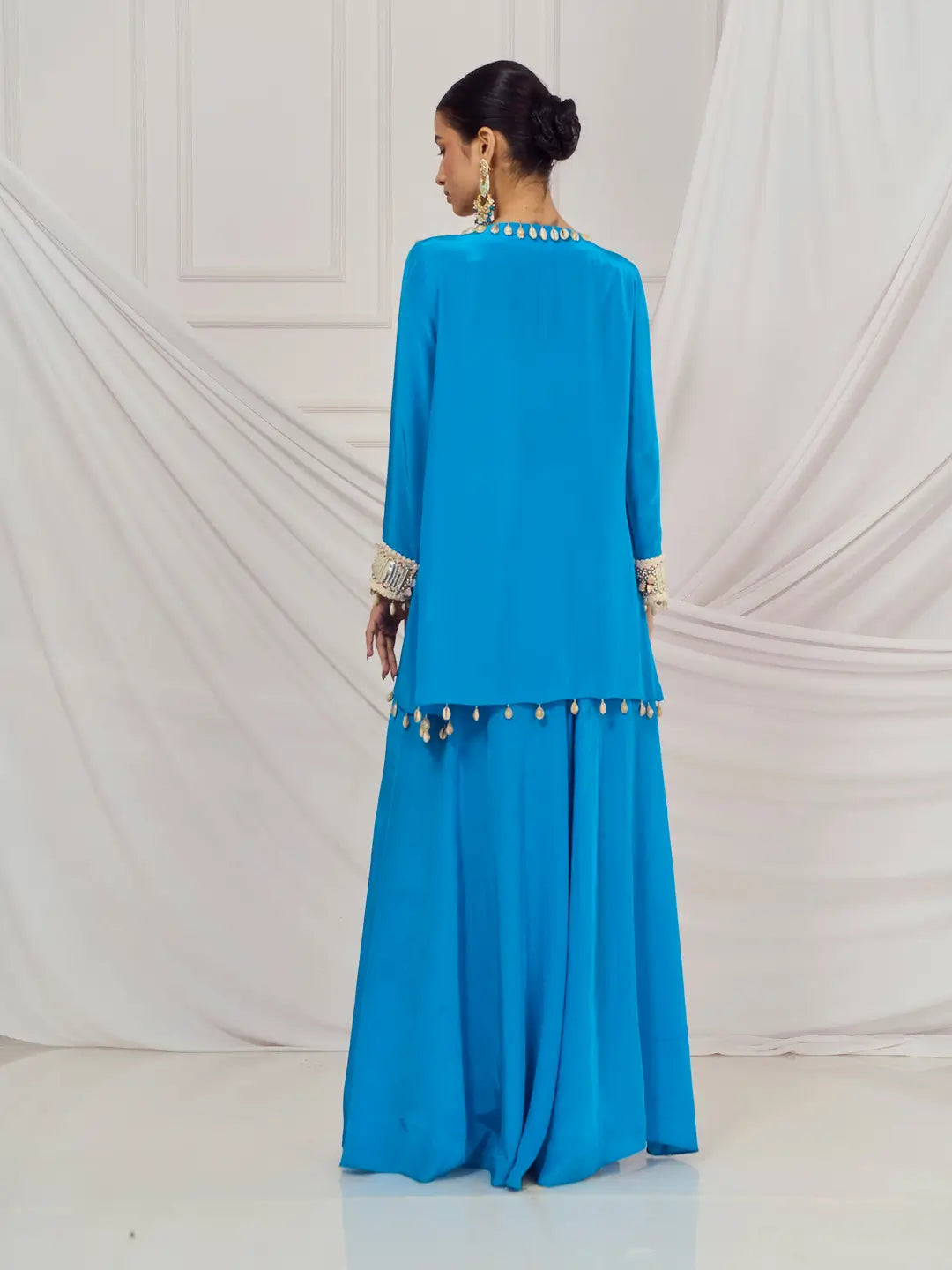 Teal Blue Kaftan Set