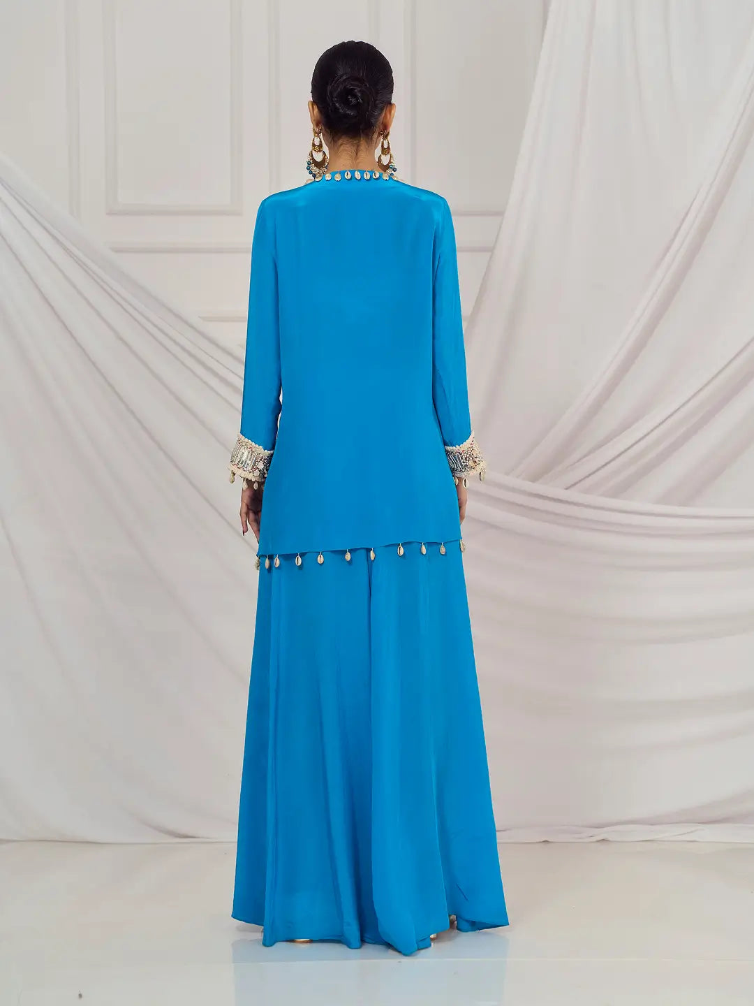 Teal Blue Kaftan Set