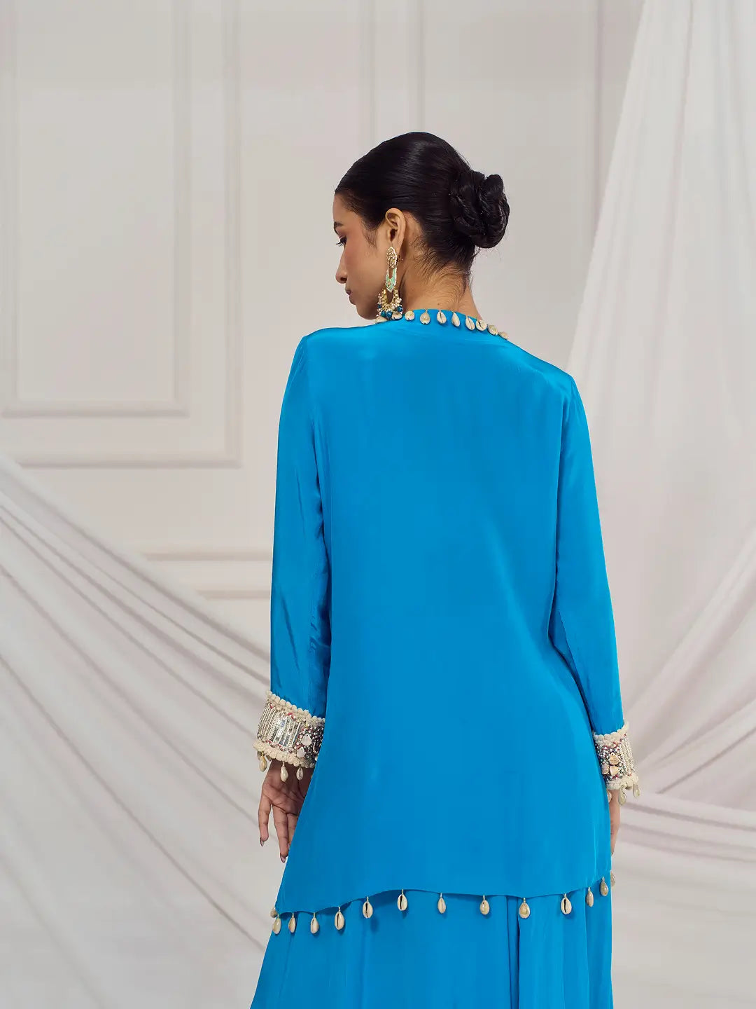 Teal Blue Kaftan Set