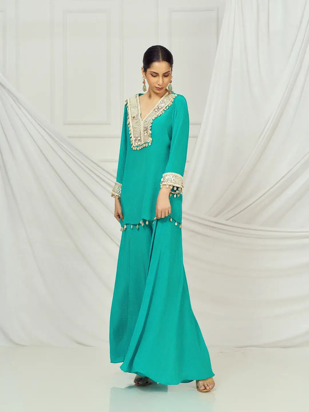Rama Green Kaftan Set