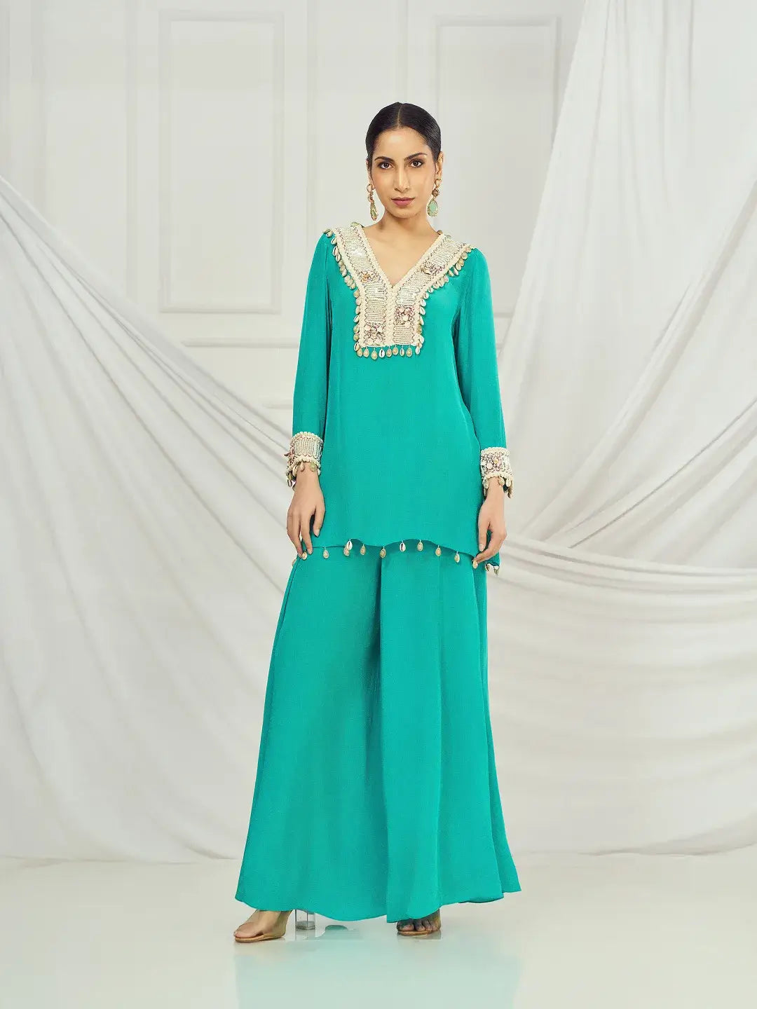 Rama Green Kaftan Set