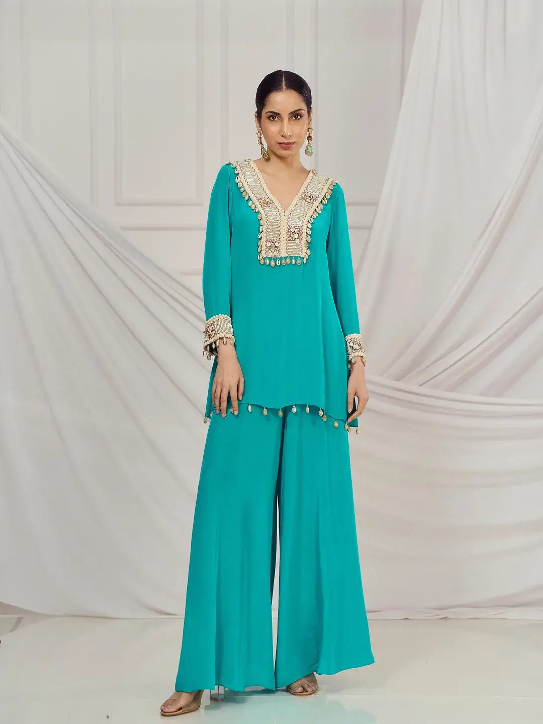 Rama Green Kaftan Set