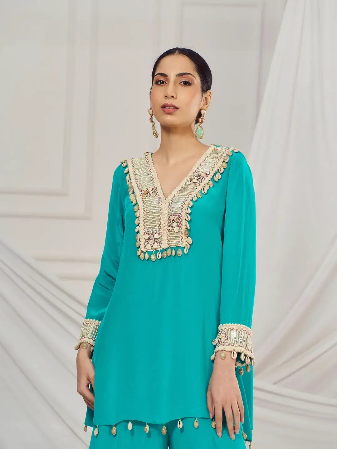 Rama Green Kaftan Set