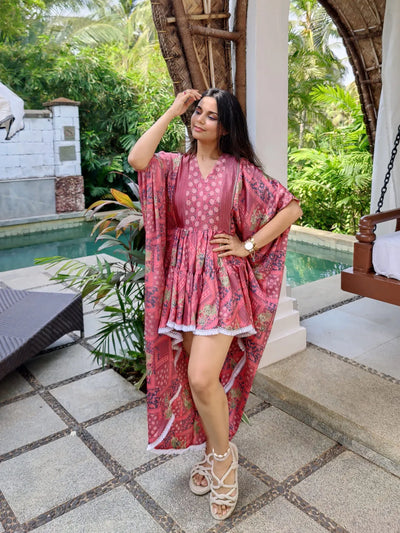 Asymmetric resort wear dress