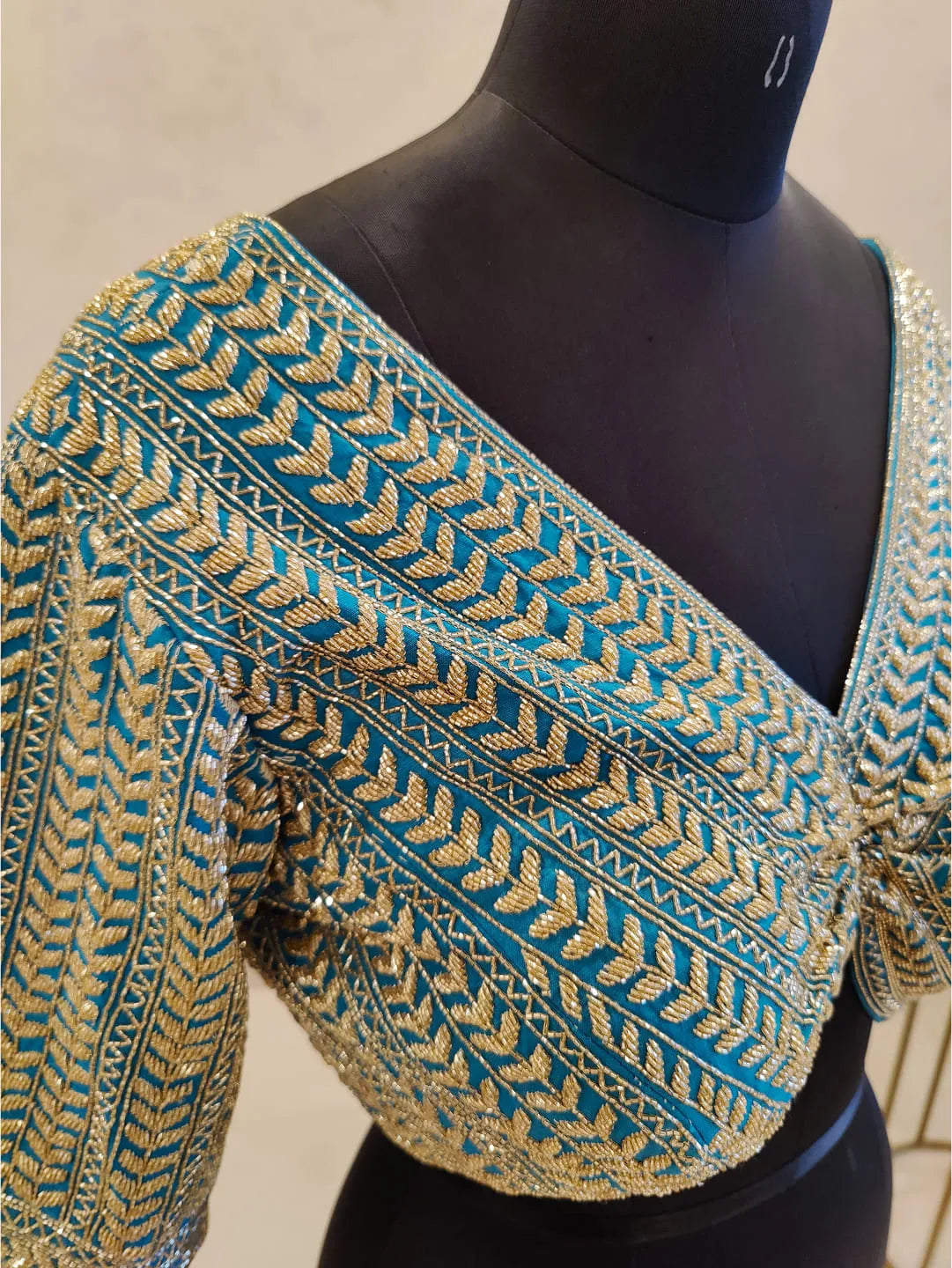 Turquoise cut-dana blouse