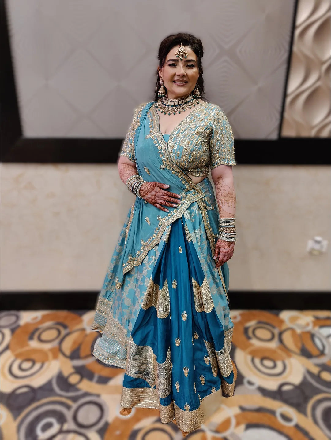 Peacock statement kali lehenga