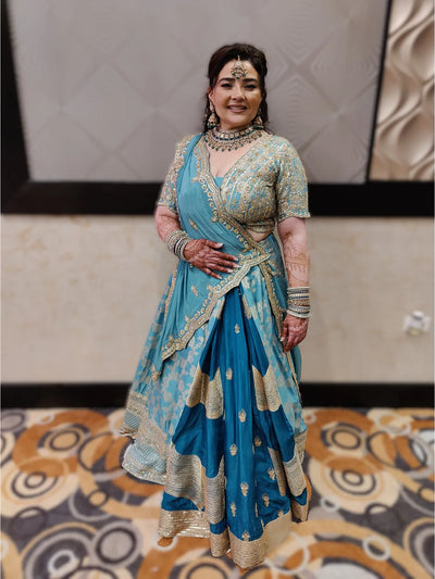 Peacock statement kali lehenga