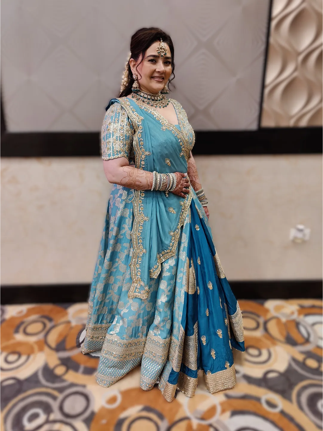 Peacock statement kali lehenga