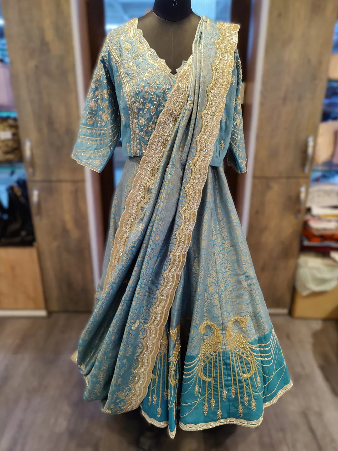 Kanjivaram and peacock lehenga