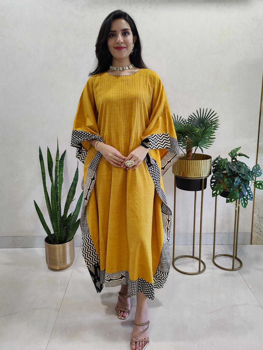 Cotton kaftan dress