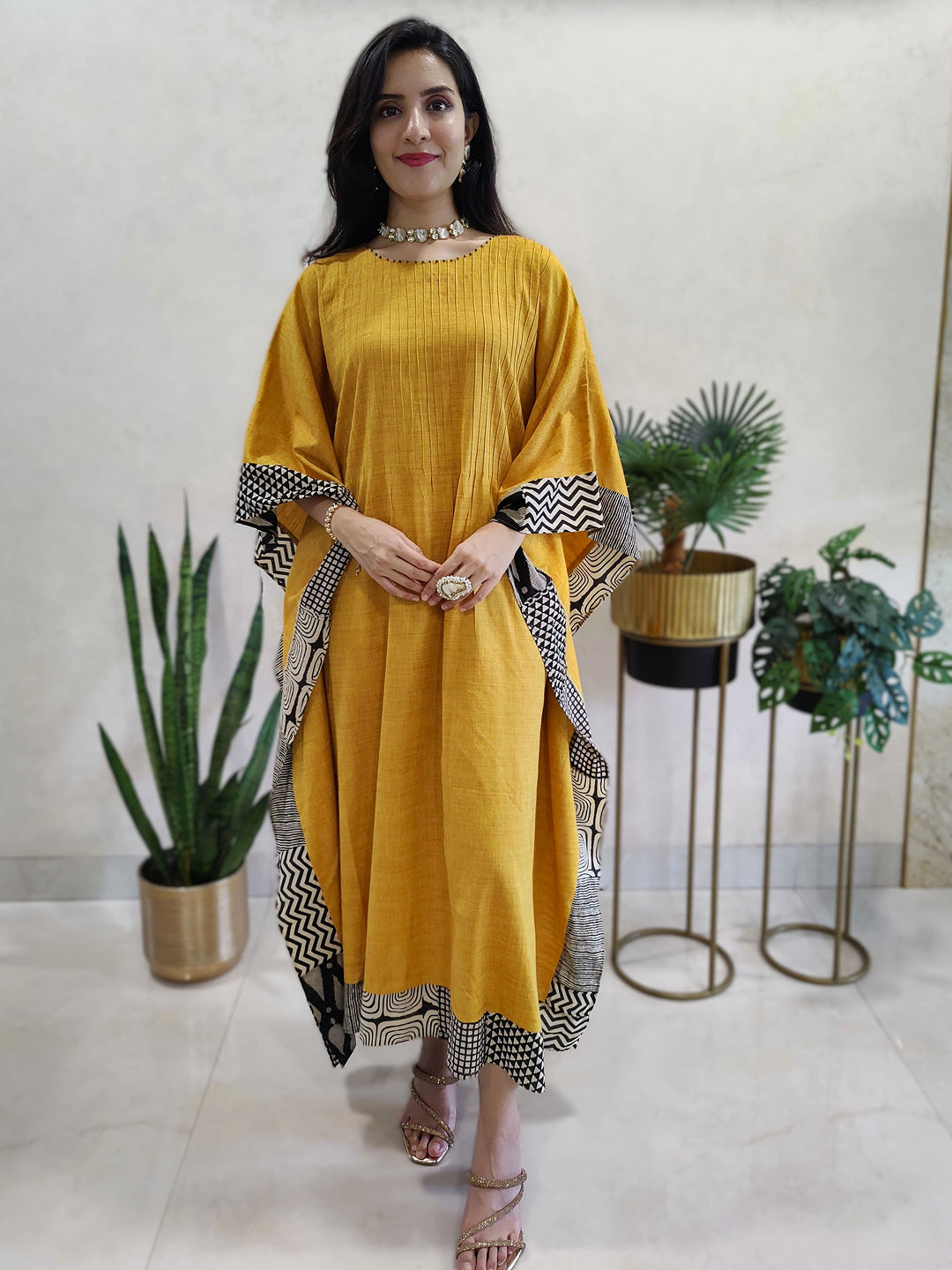 Cotton kaftan dress