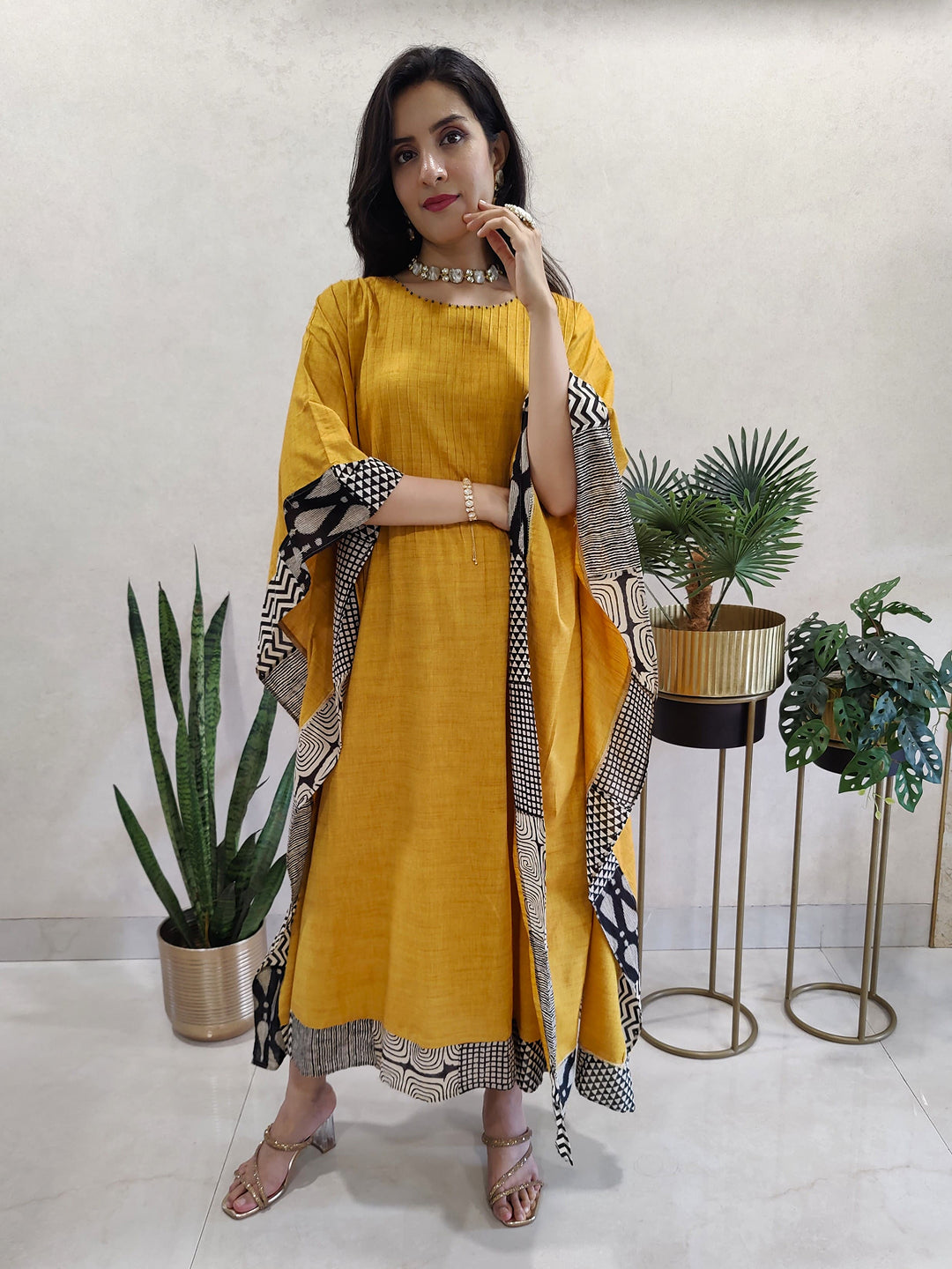 Cotton kaftan dress