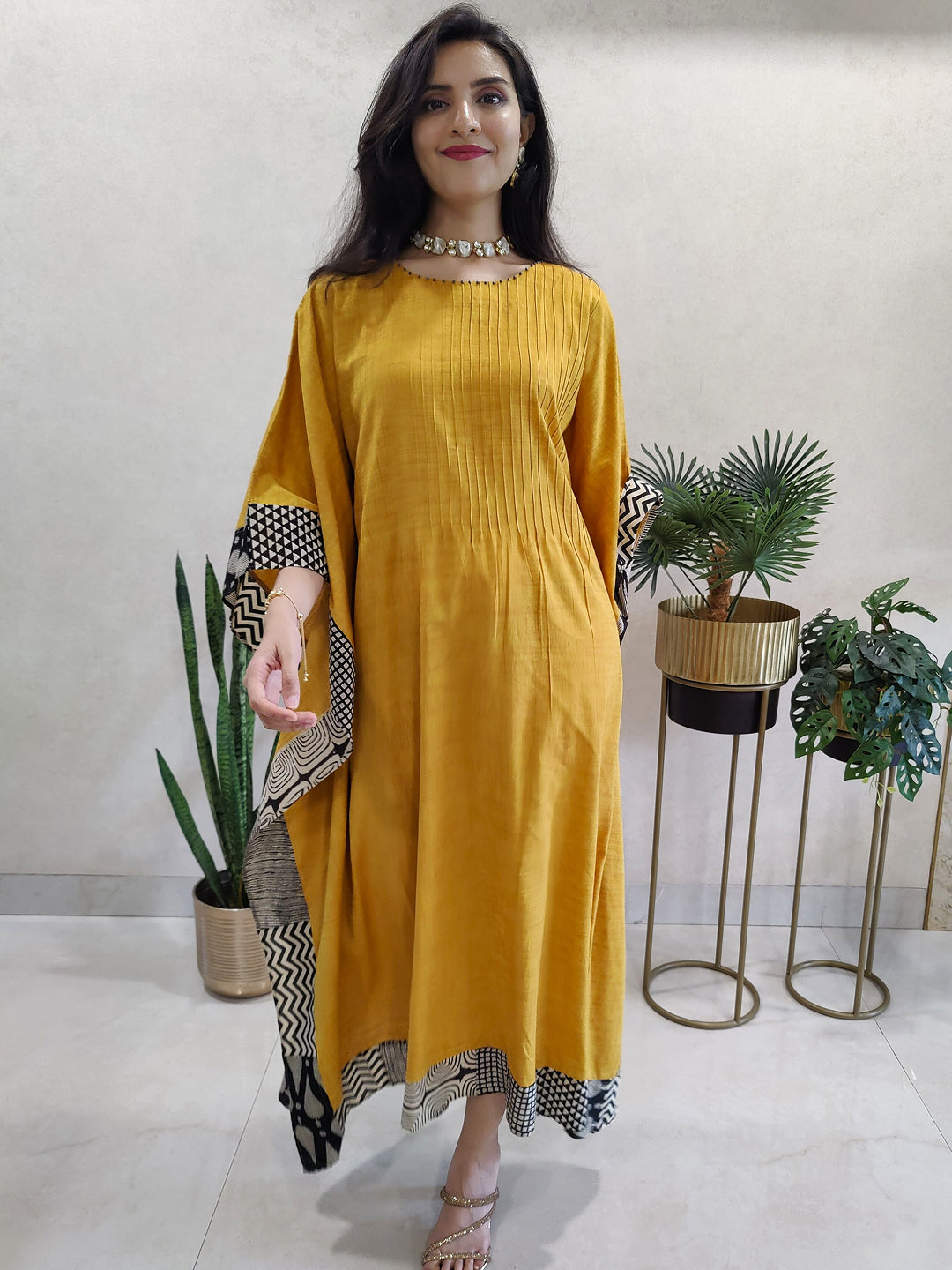 Cotton kaftan dress