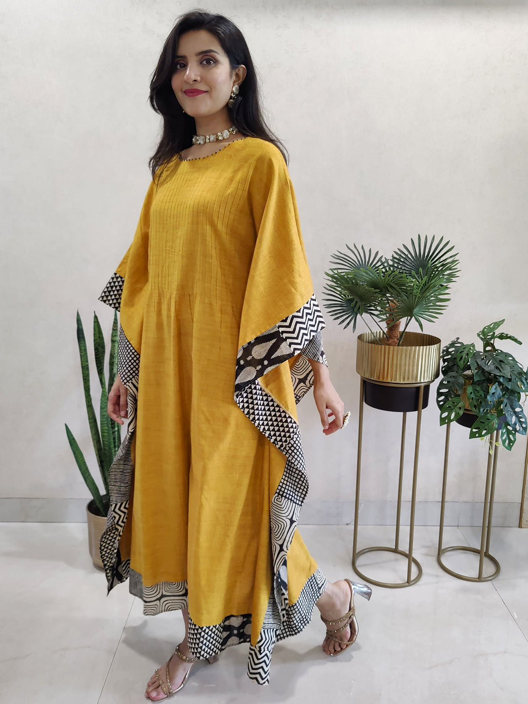 Cotton kaftan dress