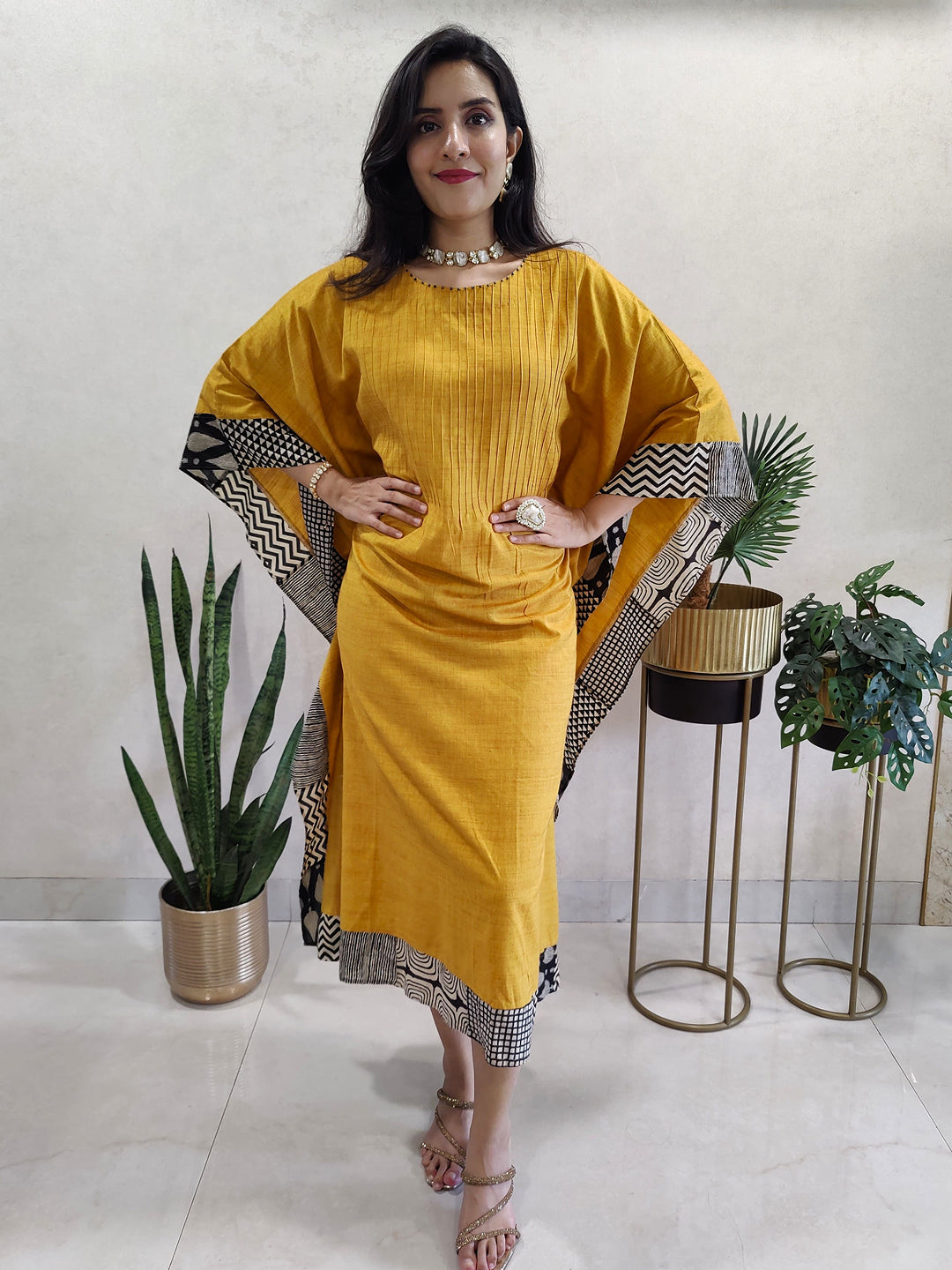 Cotton kaftan dress