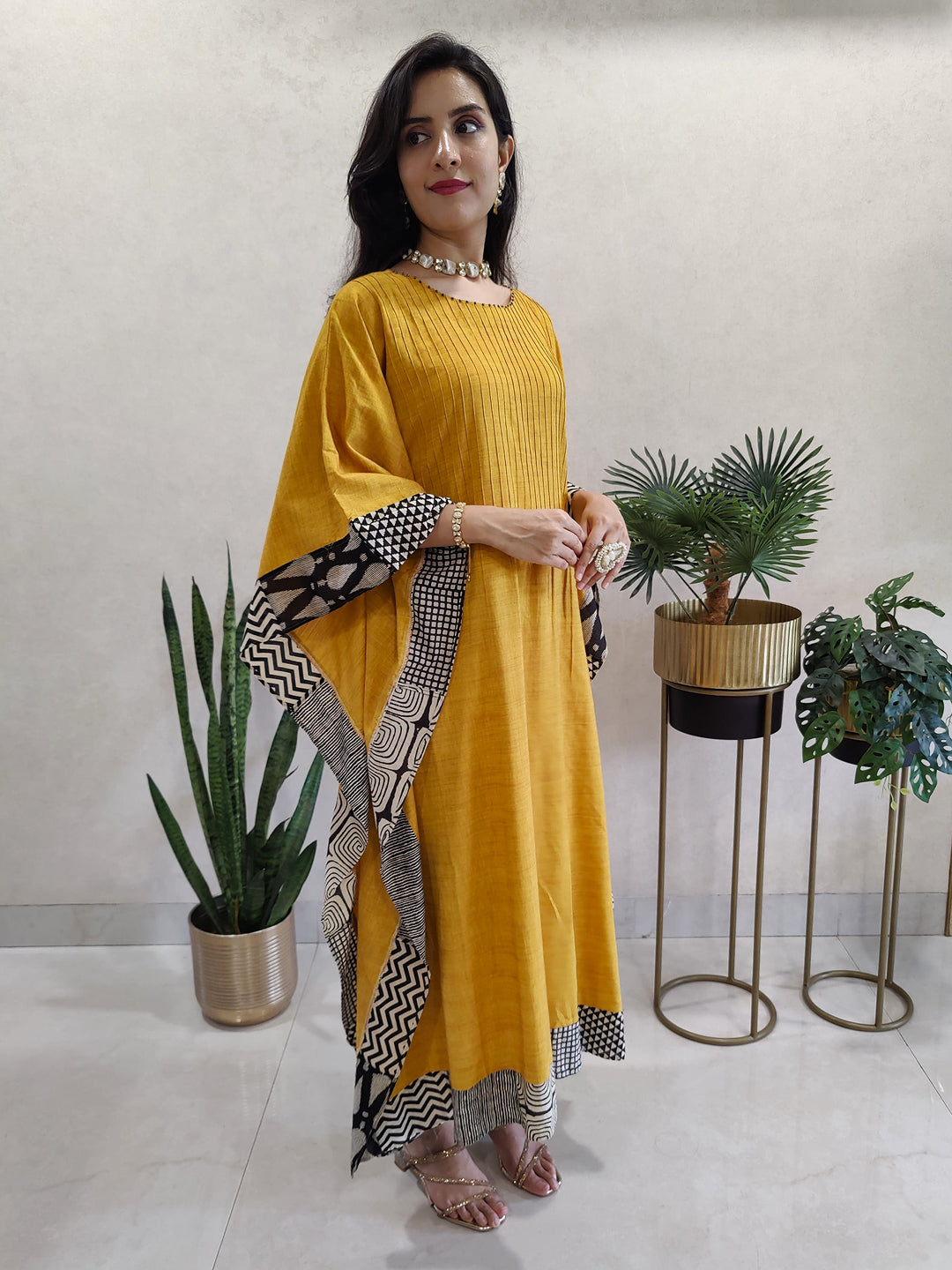 Cotton kaftan dress